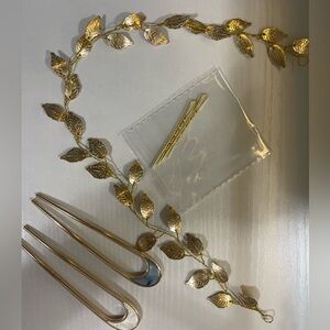 Gold Leaf Hair Accessory Set